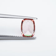 Antique cushion lab grown champagne sapphire