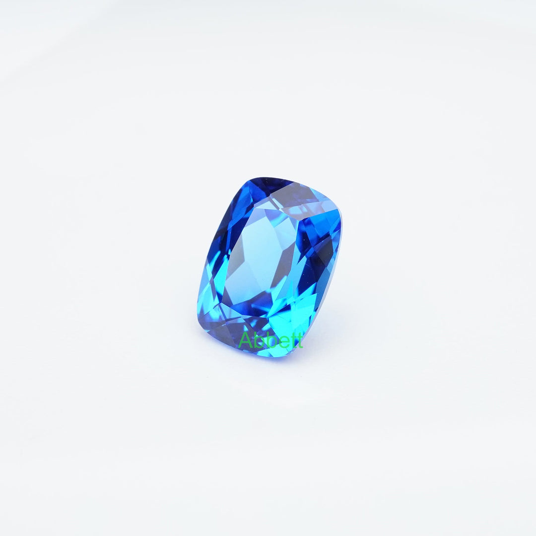 Antique cushion lab grown cobalt spinel