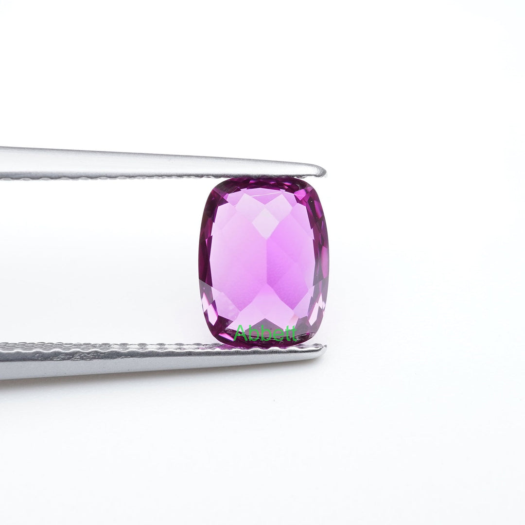 Antique cushion lab grown kunzite sapphire