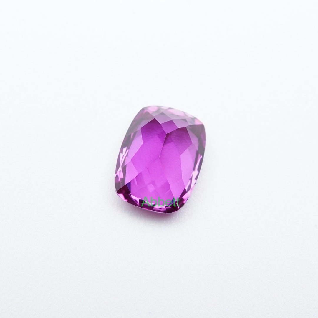 Antique cushion lab grown kunzite sapphire