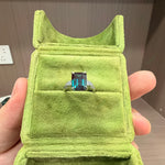 Load image into Gallery viewer, Art Deco Emerald Cut Lab-Grown Alexandrite Ring | 4.2ct Structural Solitaire with Pavé Band