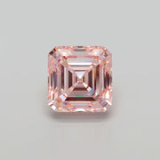 Asscher lab grown pink diamond