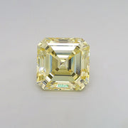 Asscher lab grown yellow diamond