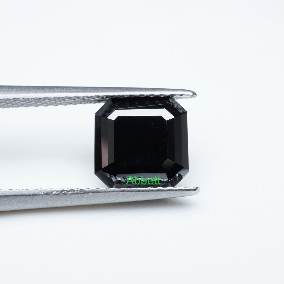 Asscher black moissanite