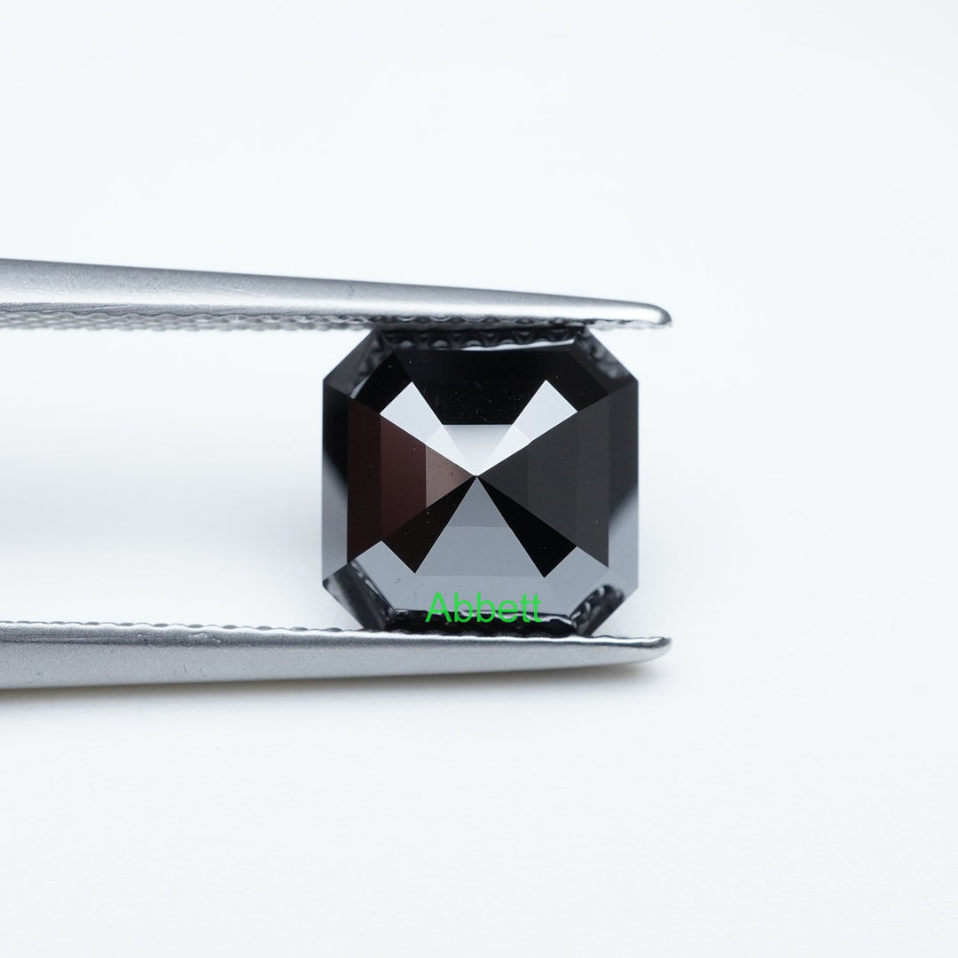 Asscher black moissanite