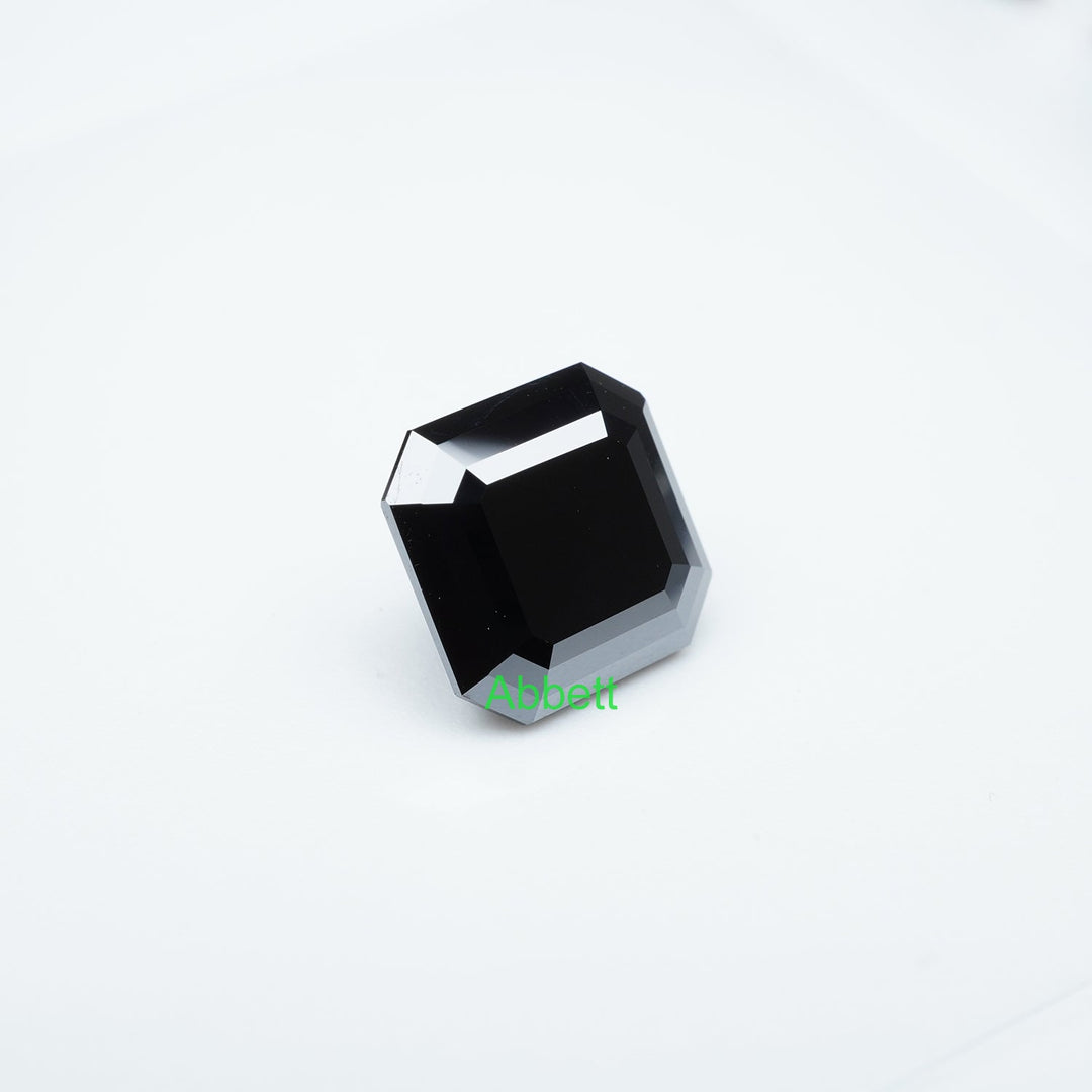 Asscher black moissanite