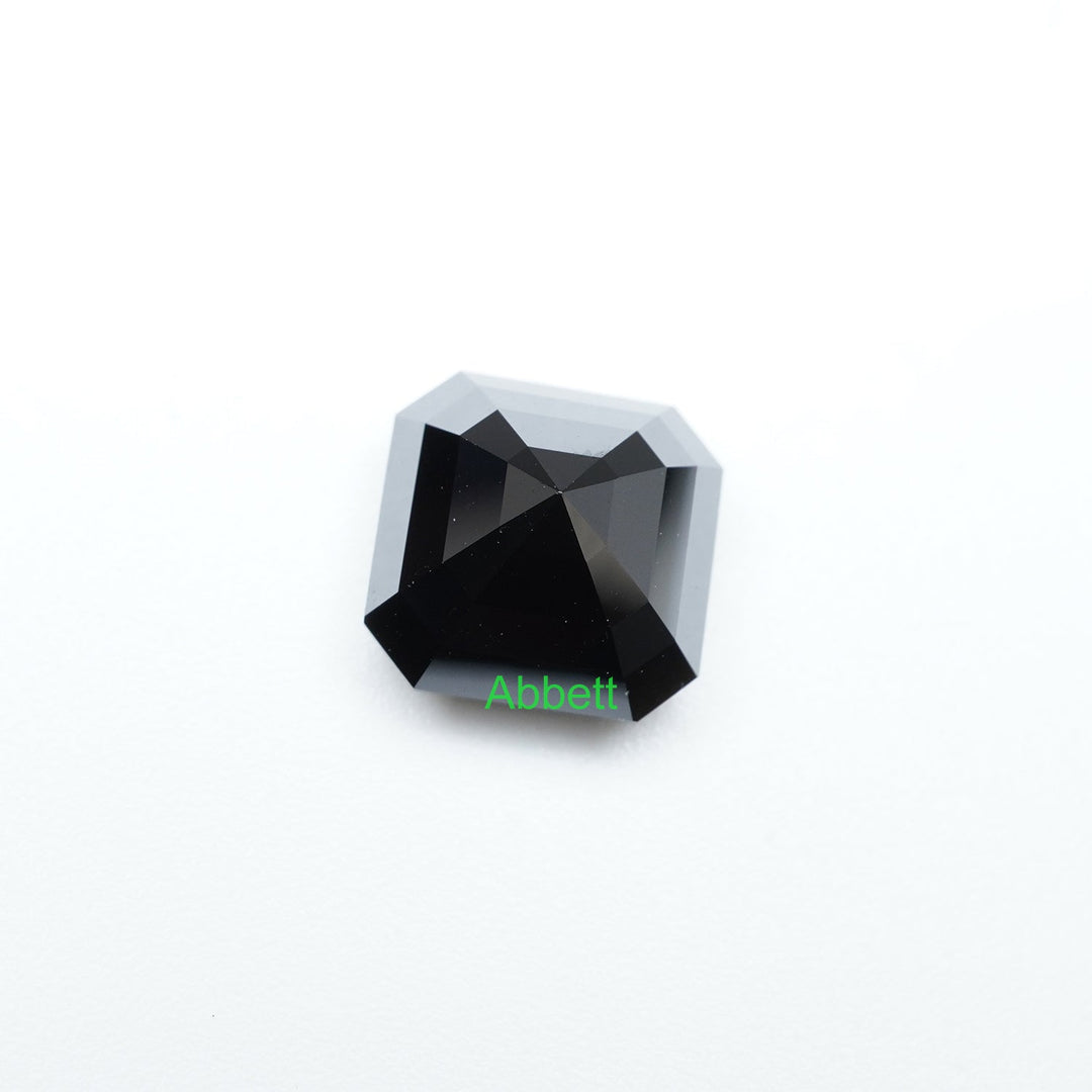 Asscher black moissanite