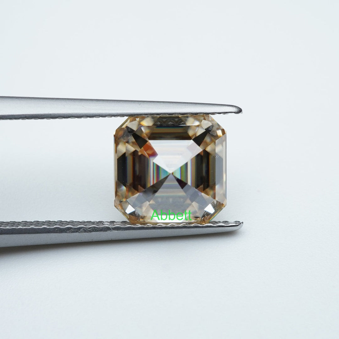 Asscher brown moissanite