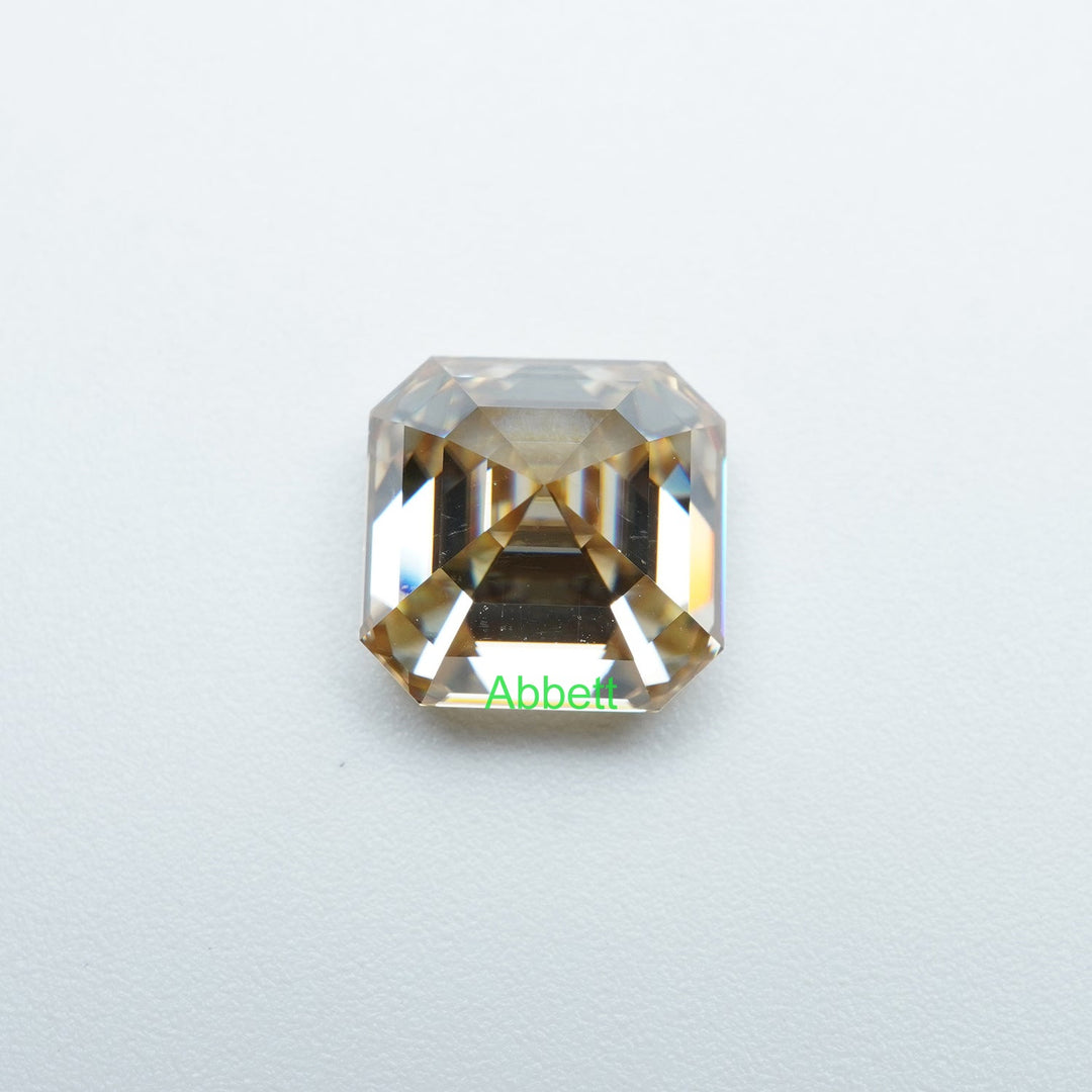 Asscher brown moissanite