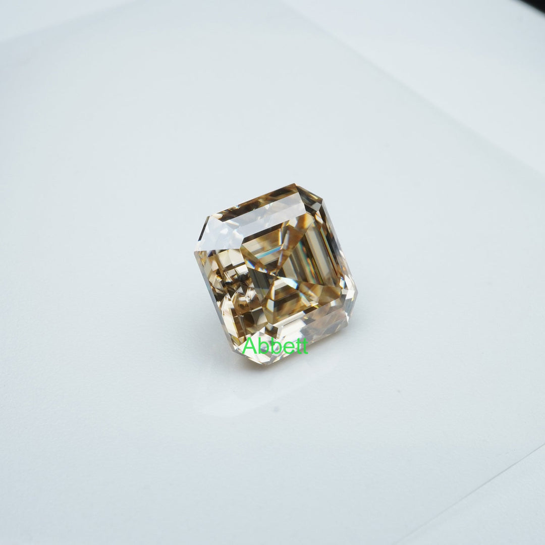 Asscher brown moissanite