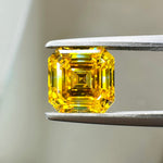 Load image into Gallery viewer, Asscher lab grown yellow diamond
