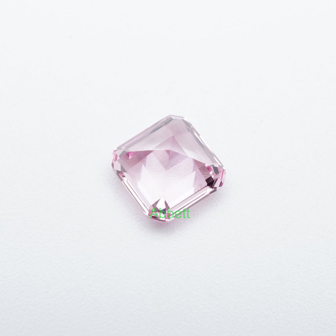 Asscher lab grown champagne sapphire
