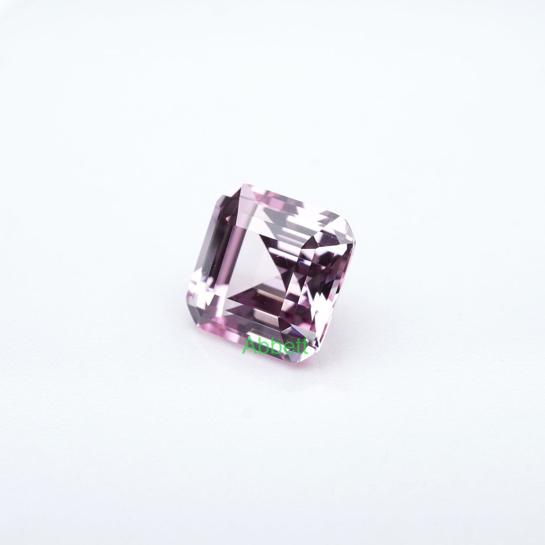 Asscher lab grown champagne sapphire