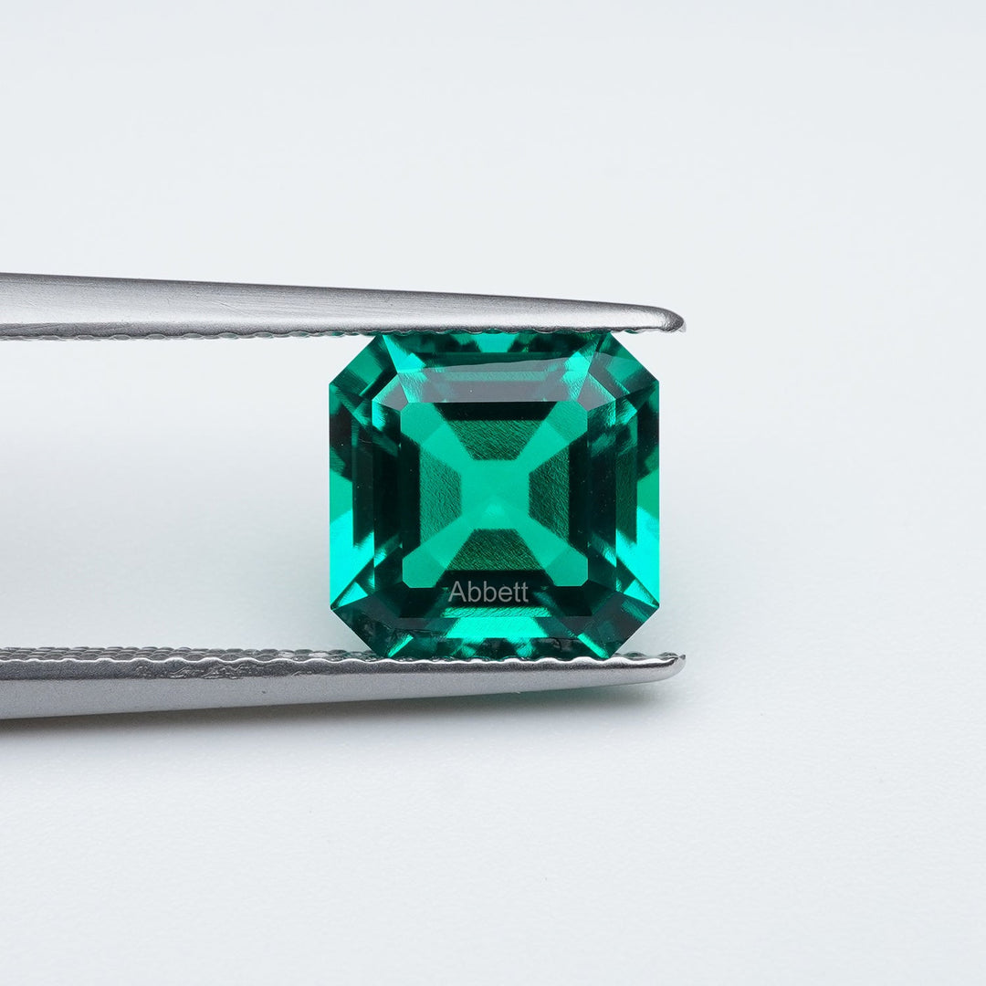 Asscher lab grown emerald