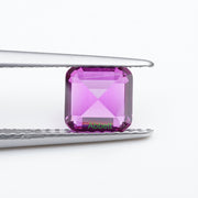 Asscher lab grown kunzite sapphire