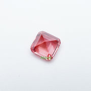 Asscher lab grown sunset coral padparadscha sapphire