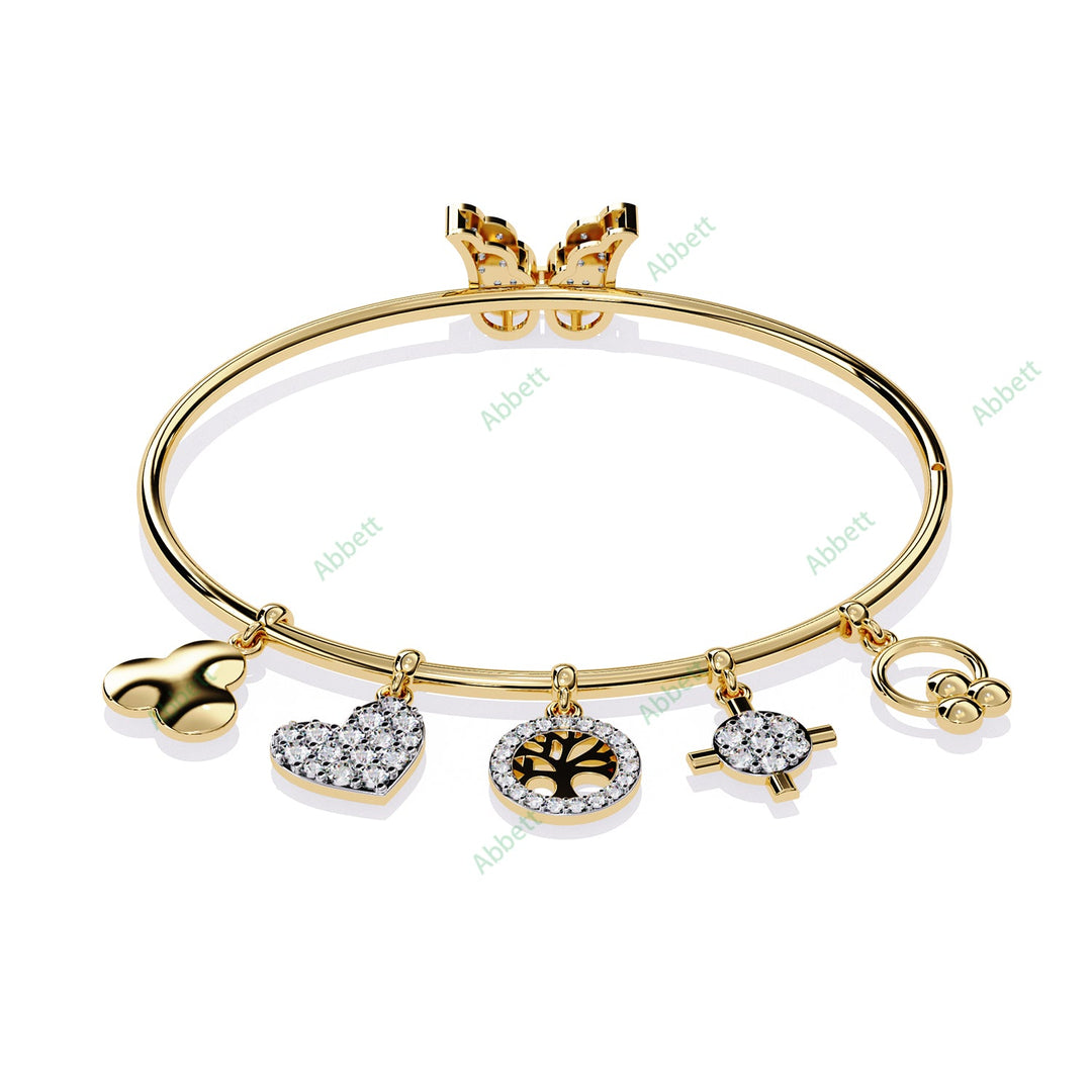 Round Fashion Bangles Bracelet BAFA1449