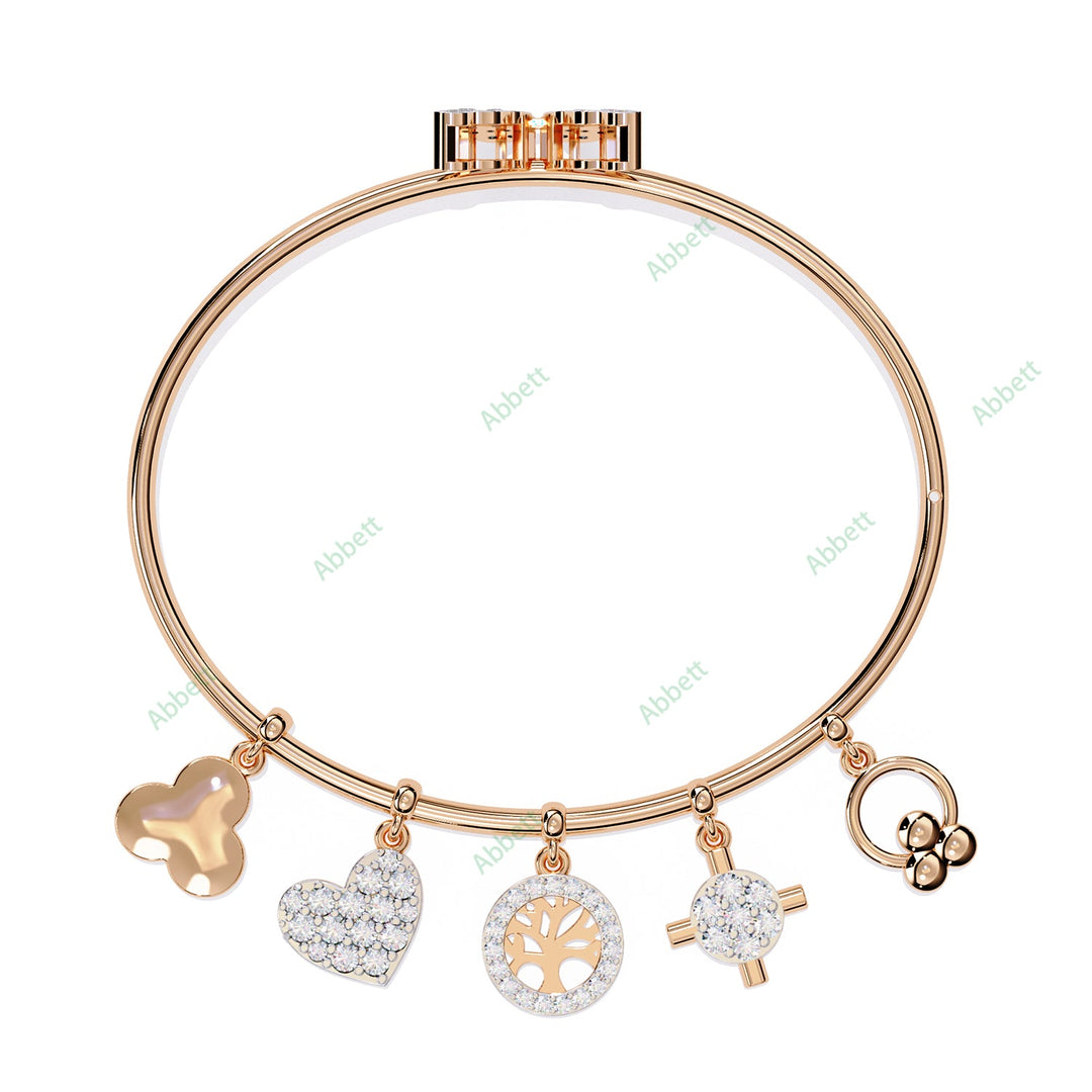 Round Fashion Bangles Bracelet BAFA1449