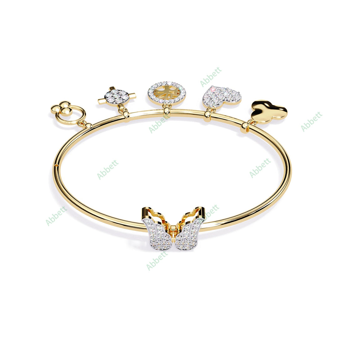 Round Fashion Bangles Bracelet BAFA1449