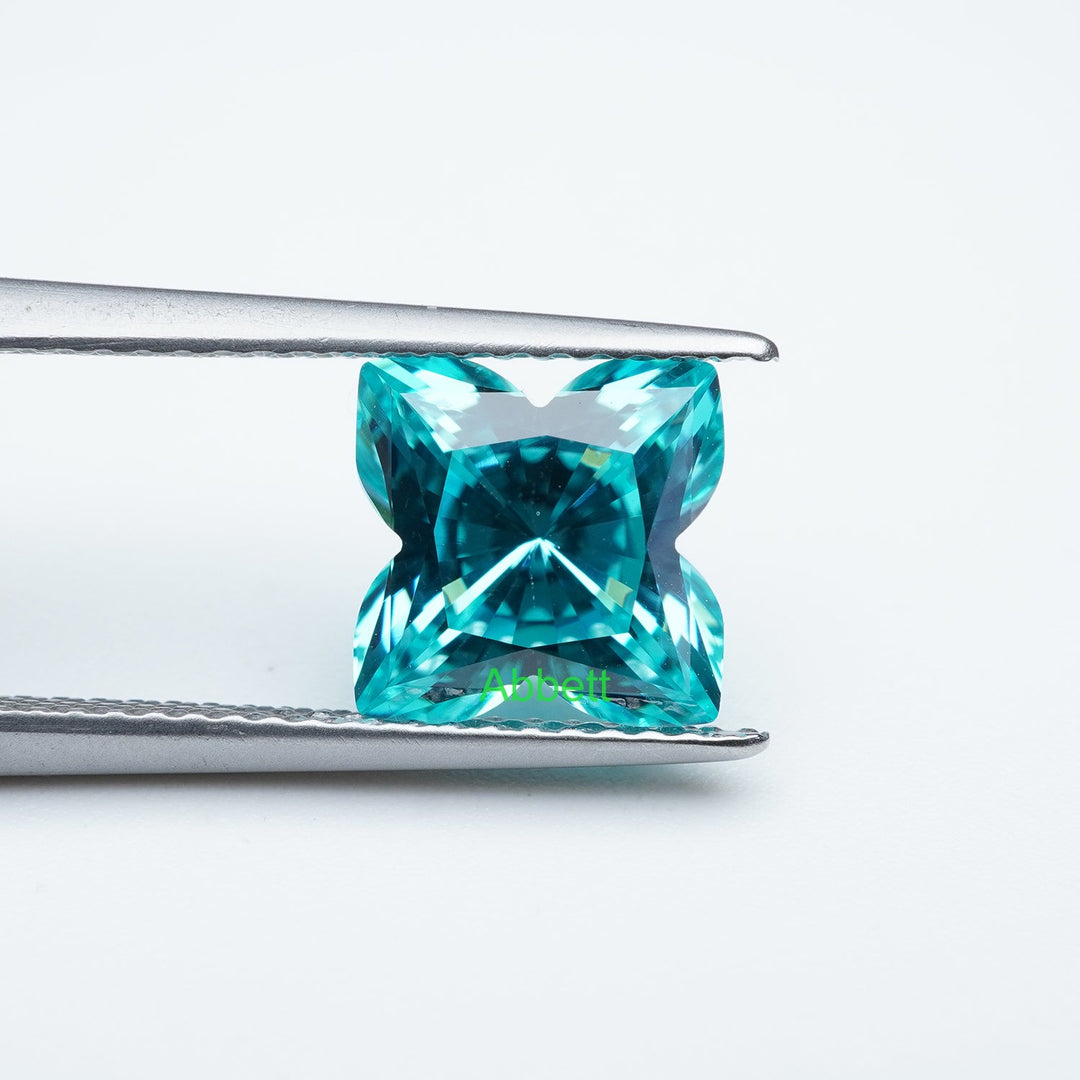 Clover lab grown Paraiba YAG