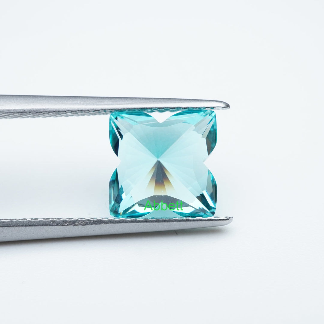 Clover lab grown Paraiba YAG