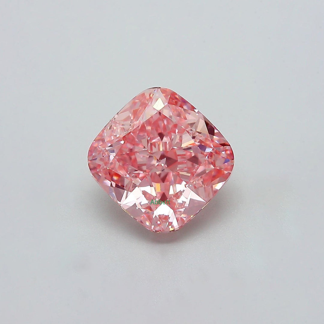 Cushion lab grown pink diamond