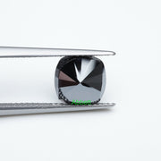 Cushion black moissanite