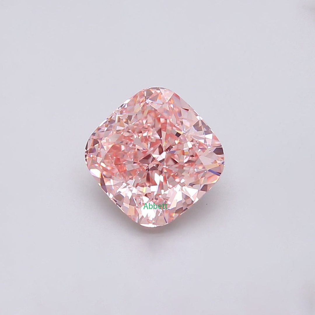 Cushion lab grown pink diamond