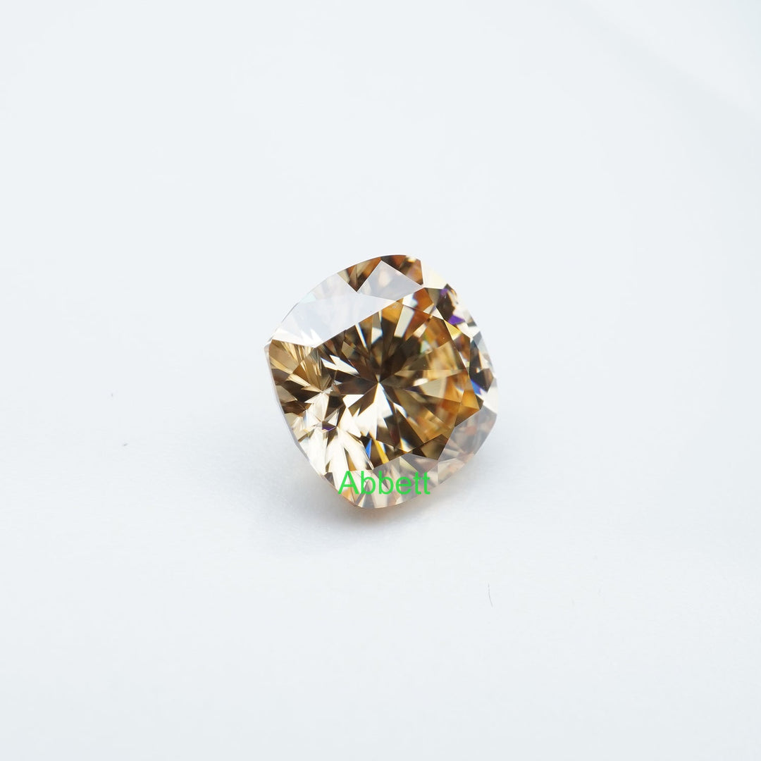 Cushion brown moissanite