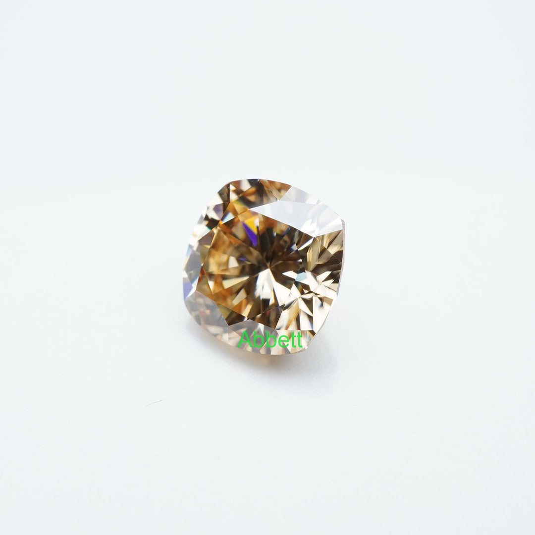 Cushion brown moissanite