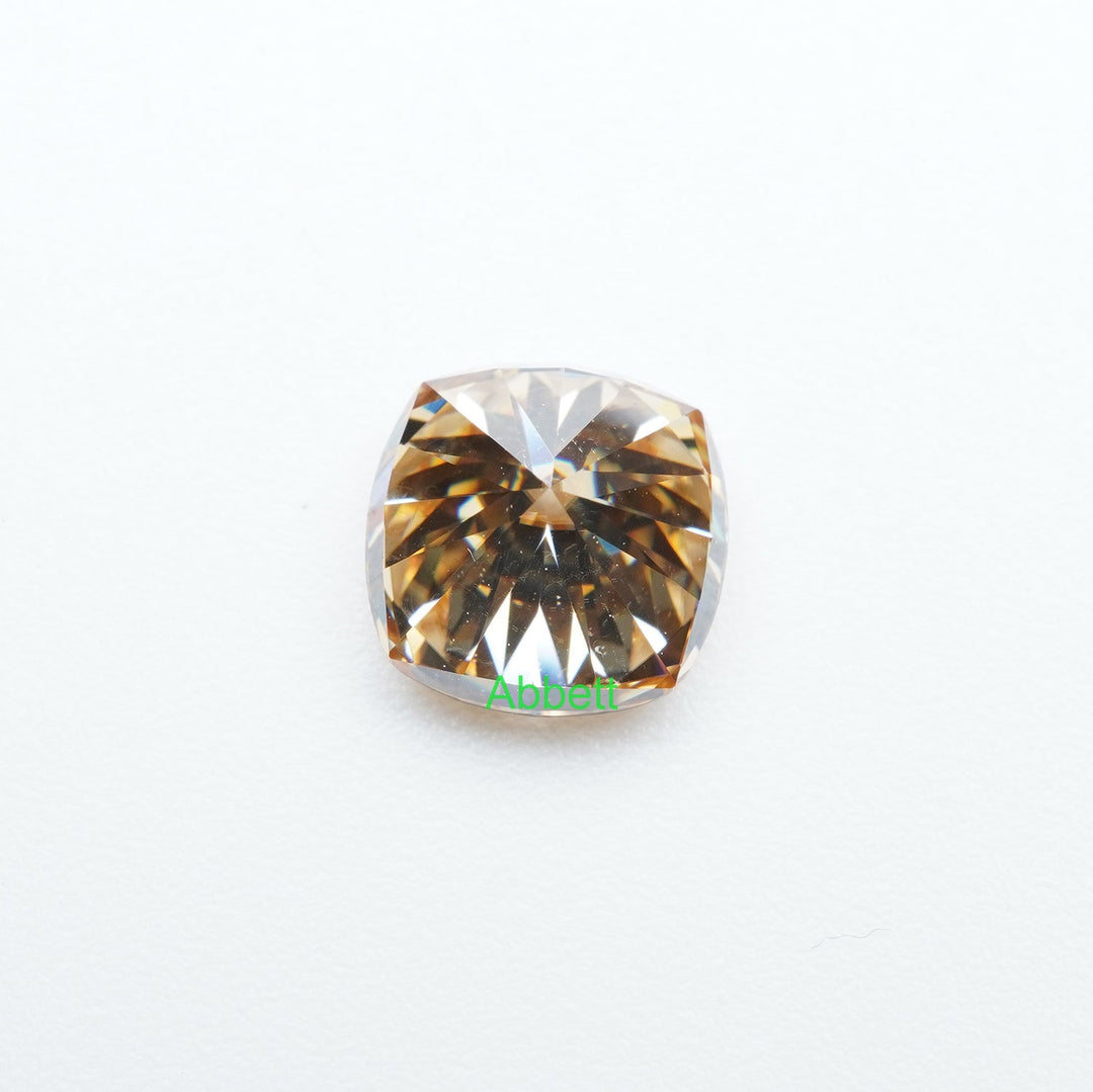 Cushion brown moissanite