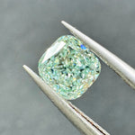 Load image into Gallery viewer, Cushion lab grown green diamond
