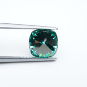 Cushion green moissanite