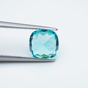 Cushion lab grown Paraiba YAG