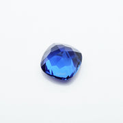 Cushion lab grown blue sapphire