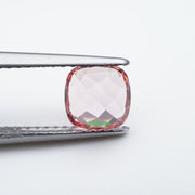 Cushion lab grown champagne sapphire