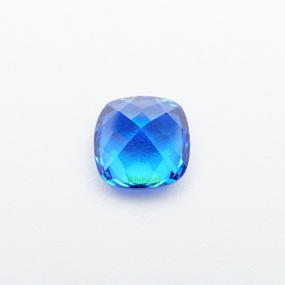 Cushion lab grown cobalt spinel