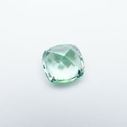 Cushion lab grown green sapphire