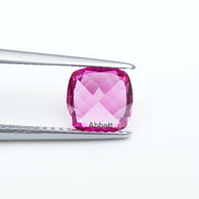 Cushion lab grown hot pink sapphire