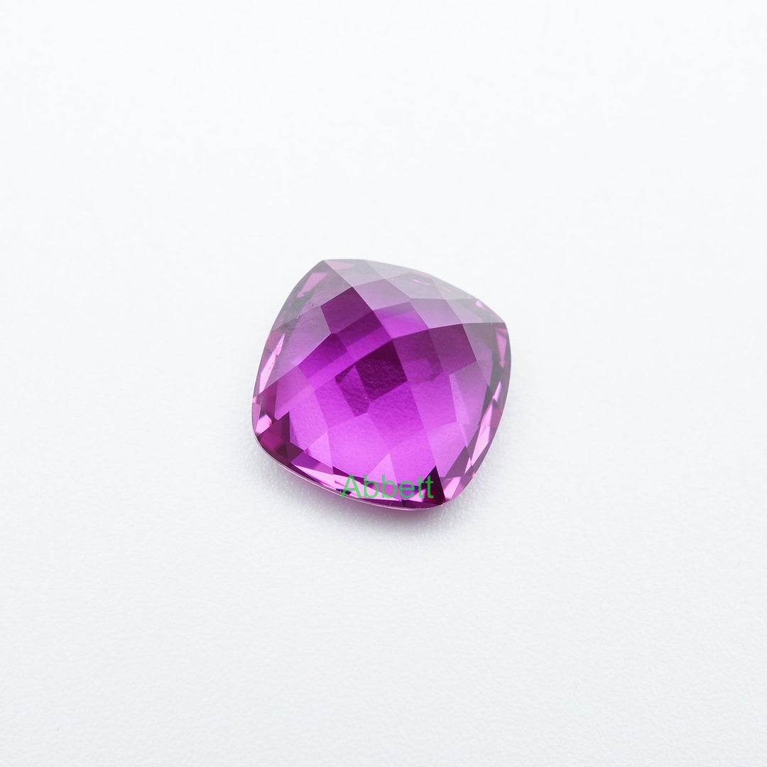 Cushion lab grown kunzite sapphire