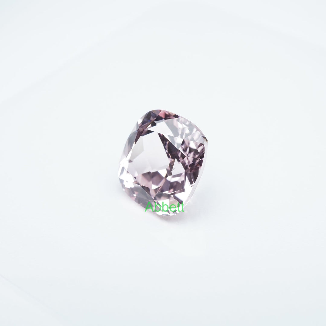 Cushion lab grown light pink sapphire