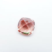 Cushion lab grown orange sapphire