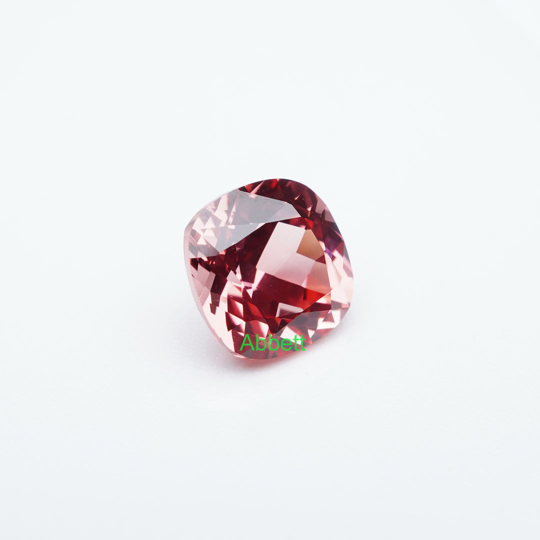 Cushion lab grown padparadscha sapphire