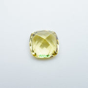 Cushion lab grown yellow sapphire