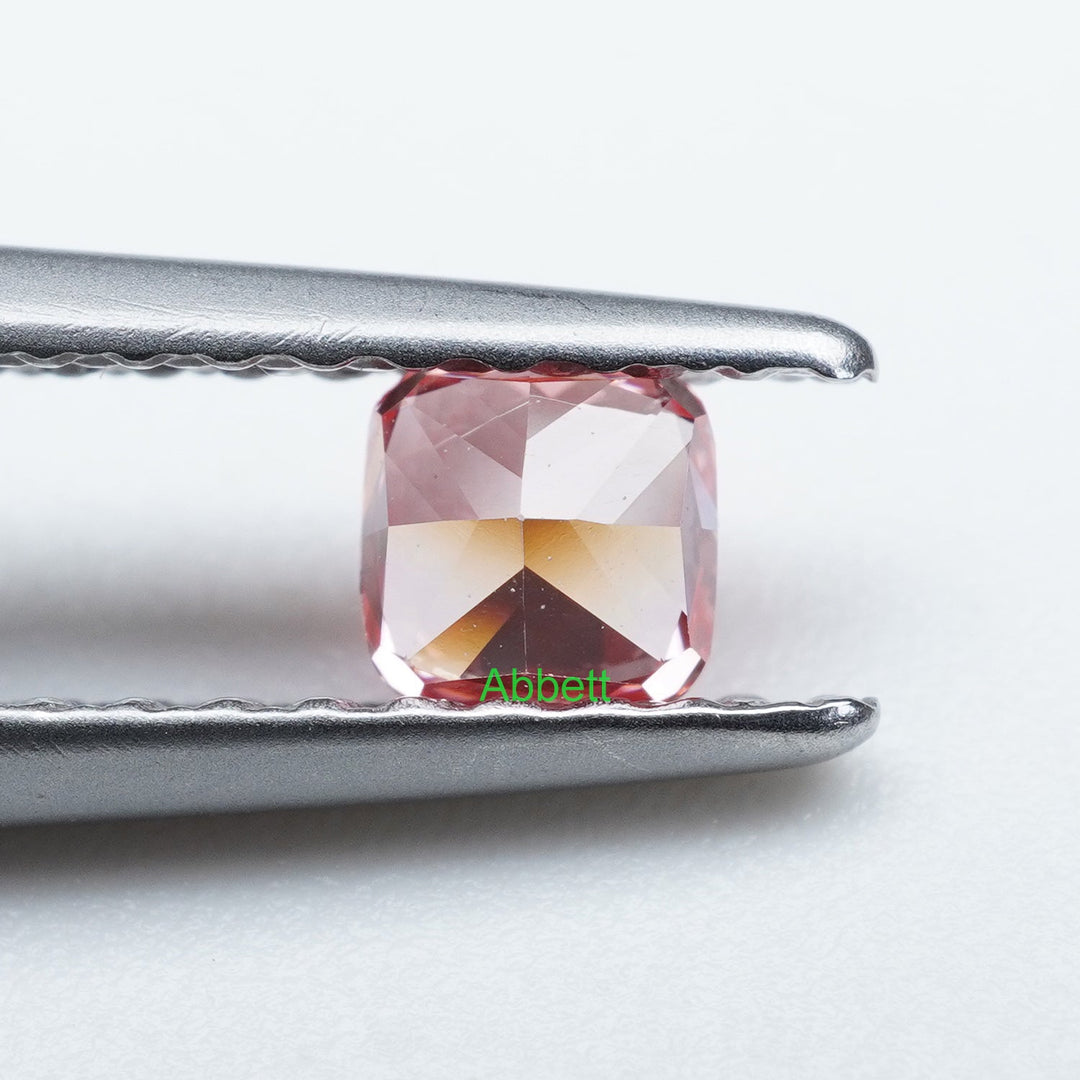 Cushion lab grown pink diamond