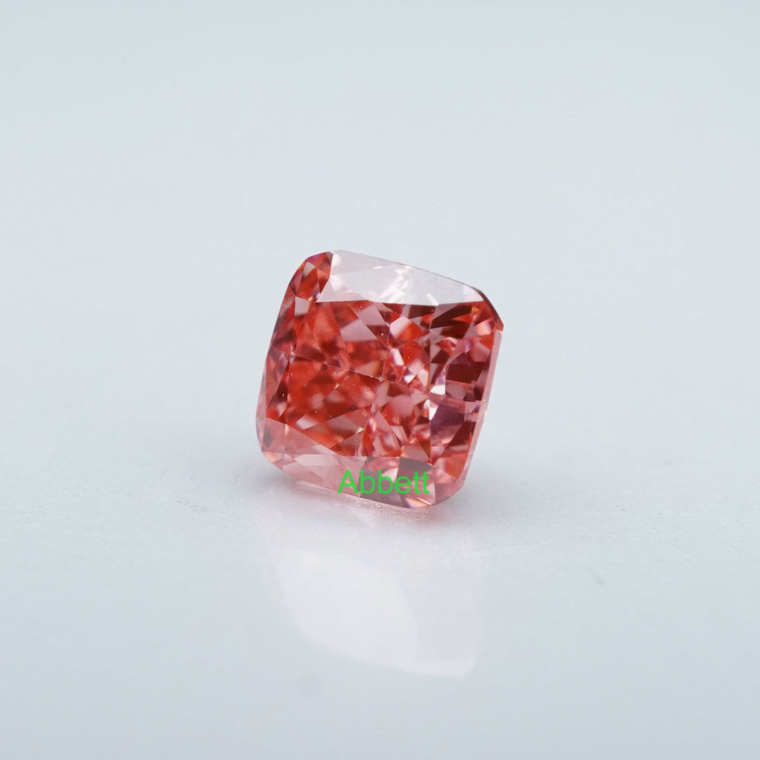 Cushion lab grown pink diamond