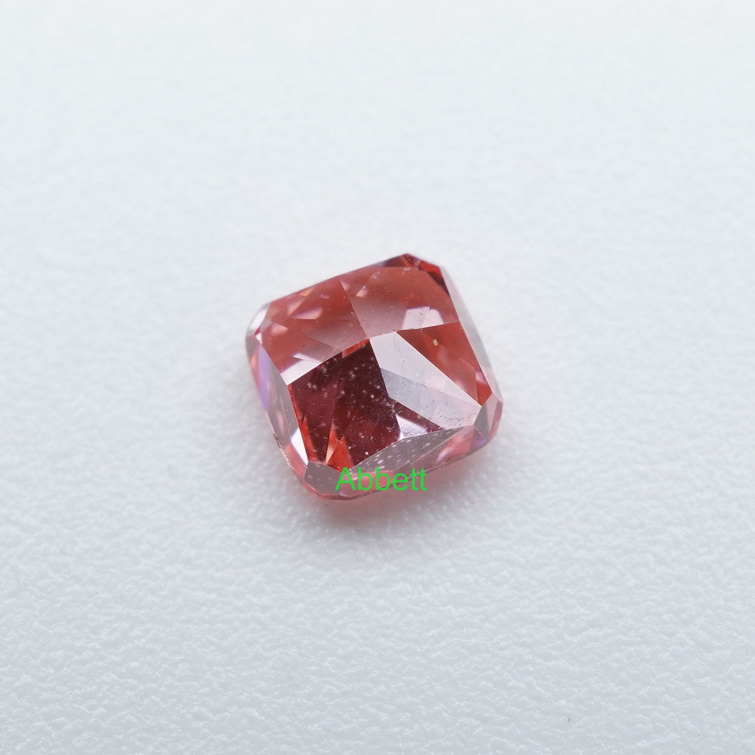 Cushion lab grown pink diamond