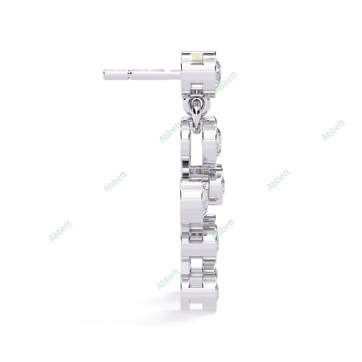 Bezel Dangle Earring DAFA1372