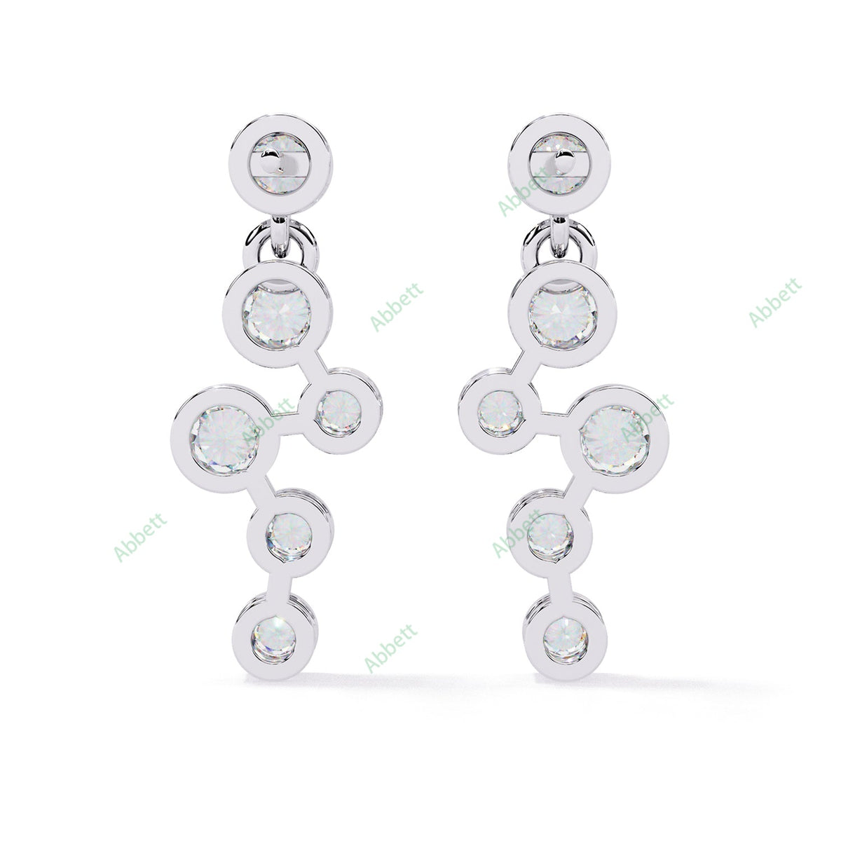 Bezel Dangle Earring DAFA1372