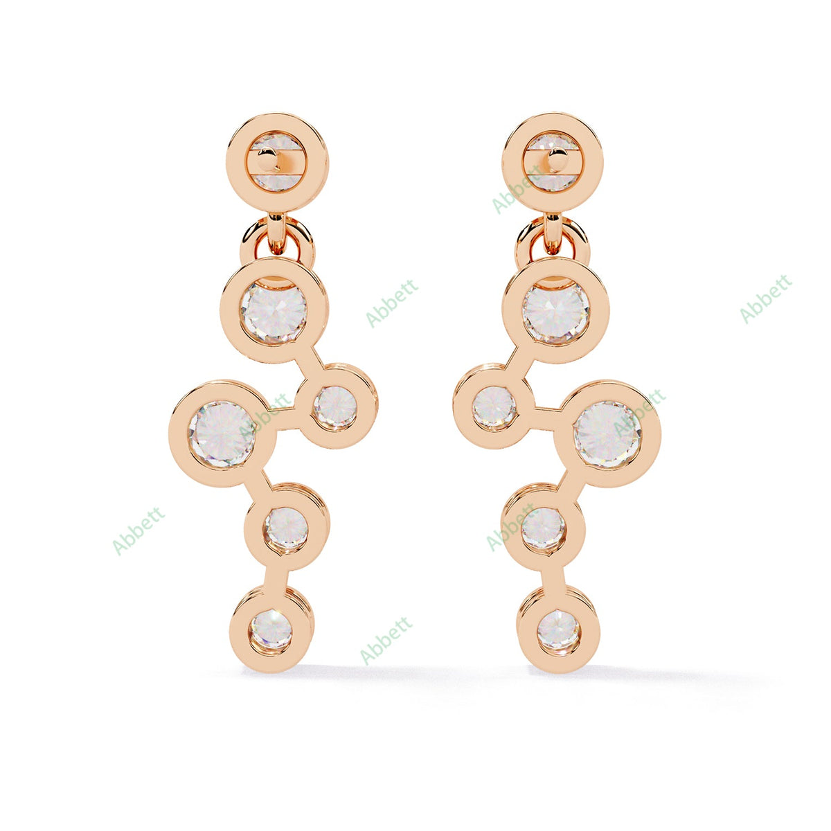 Bezel Dangle Earring DAFA1372